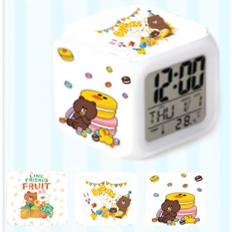 Đồng hồ báo thức bare bear đổi màu DH7M4 molang pusheen gấu brown tonton khủng long hoppang roro jump