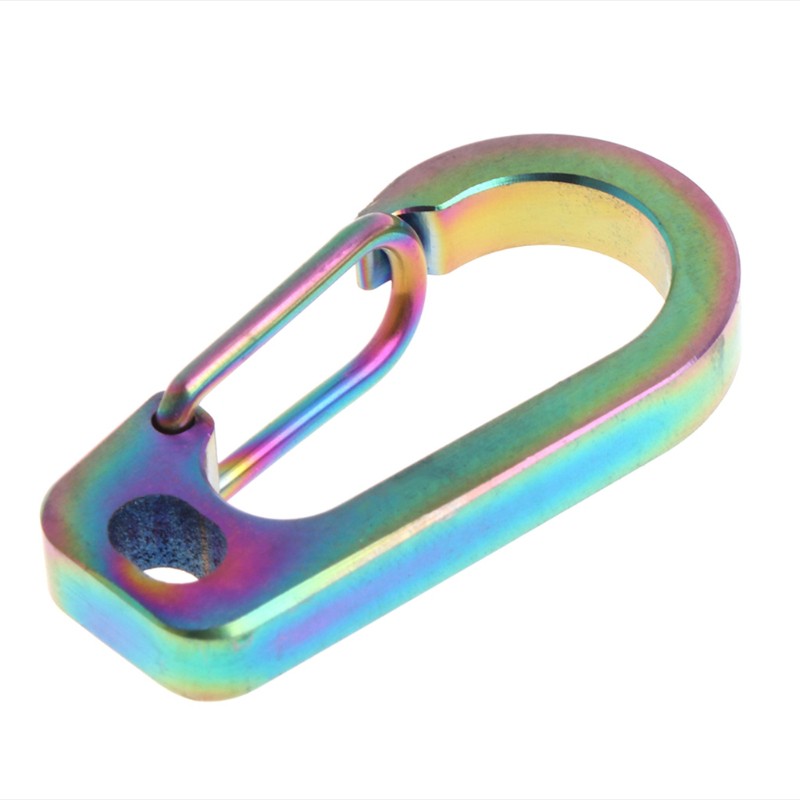 Móc khóa carabiner hợp kim titan lỗ lò xo phẳng cho đèn pin/ xô/ dụng cụ EDC