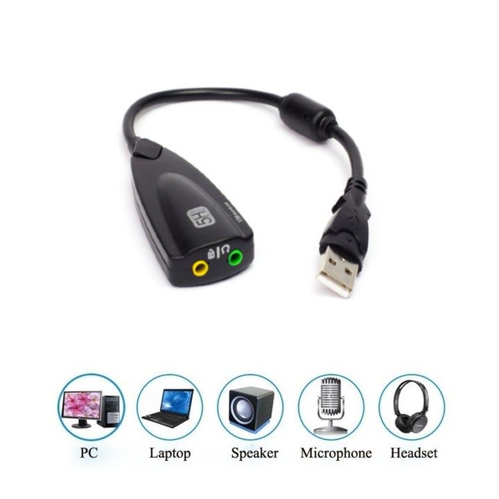 usb ra âm thanh 3.5 chất lượng cao | usb sound dây 5hv2