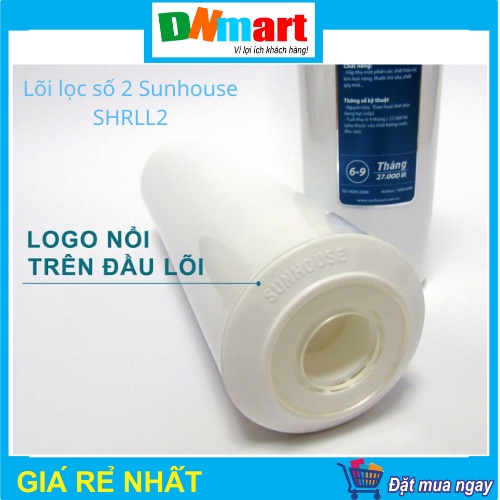 Lõi lọc thô Sunhouse số 2 Sunhouse SHRLL2, Hàng chính hãng, dùng cho máy lọc nước RO Sunhouse