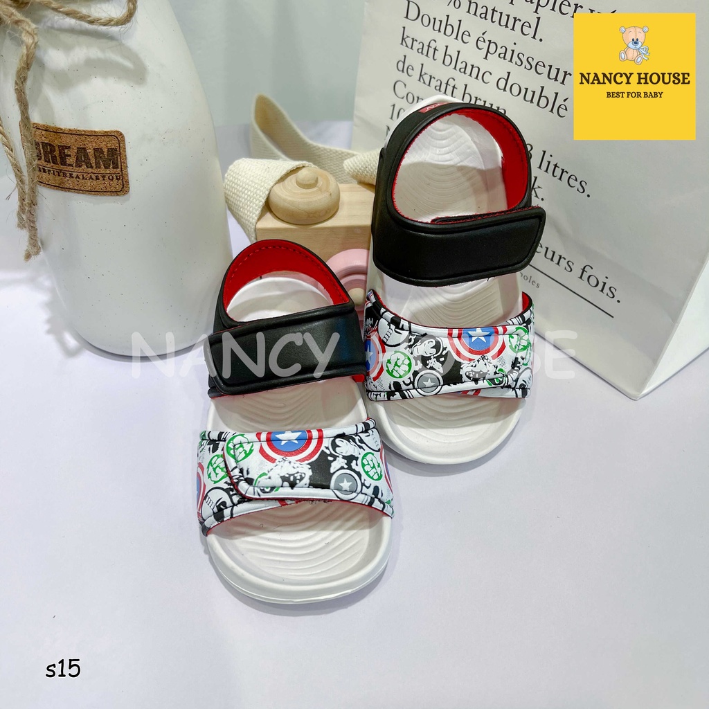 Dép sandal Disney siêu nhẹ siêu êm cho bé trai bé gái kiểu dáng ngộ nghĩnh chống trơn trượt an toàn cho bé