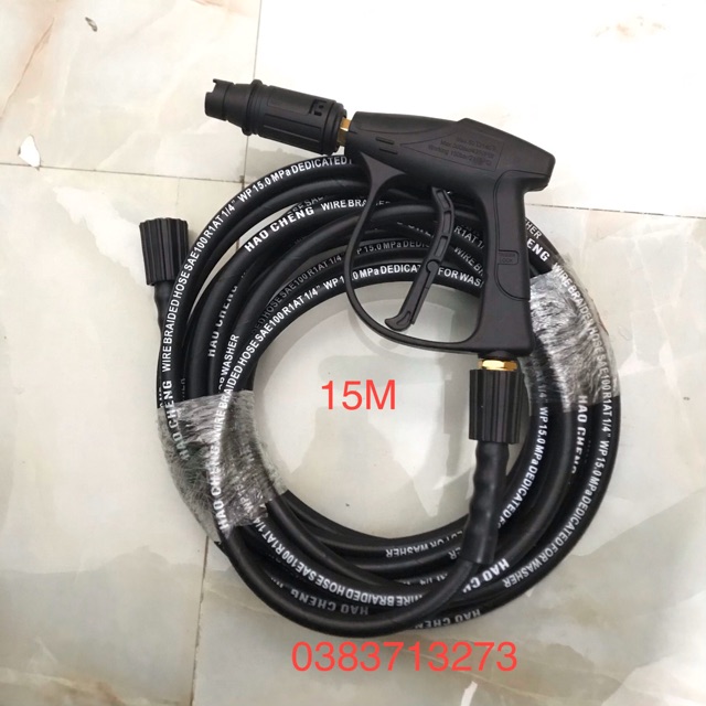 Dây rửa xe cao áp 15m + súng