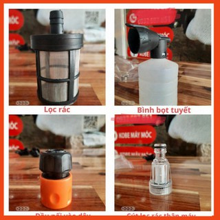 Bộ combo cút lọc rác, cút lọc nước, khớp nối nhanh, bình bọt tuyết dành cho MÁY RỬA XE, Phụ kiện máy rửa xe xách tay