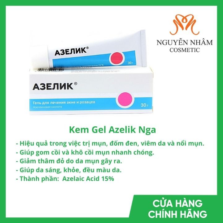 Kem Giảm Mụn, Mờ Thâm Nám AZELIK Nga 15% Azelaic Acid