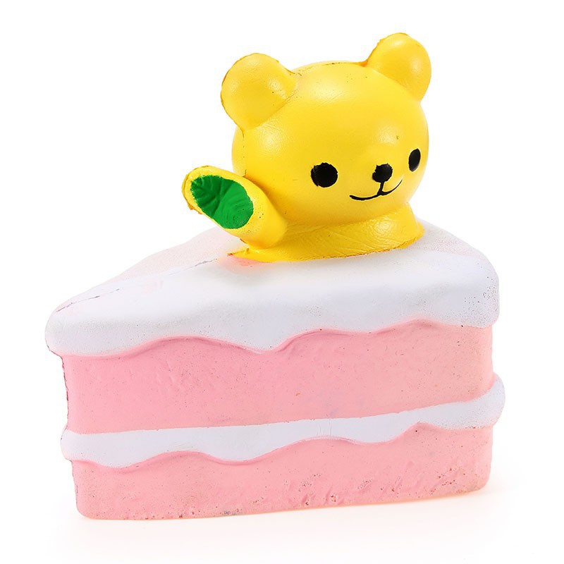 Squishy - Miếng bánh gấu (10x10x8cm) JK15