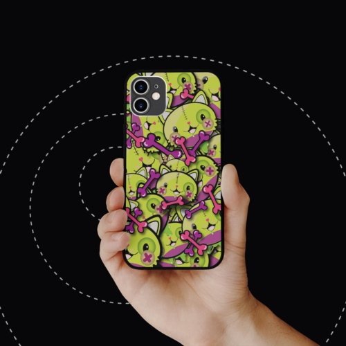 Ốp lưng iphone SAMSUNG hình skull cats collage art pop art đẹp cạnh vuông  cho iPhone PAP20210653