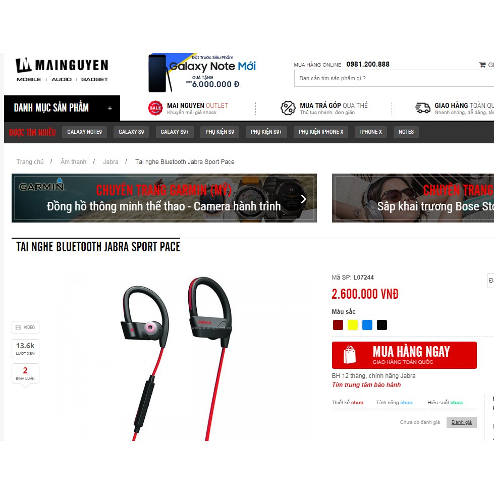 Tai nghe Bluetooth Jabra xách tay Mỹ mới 100%