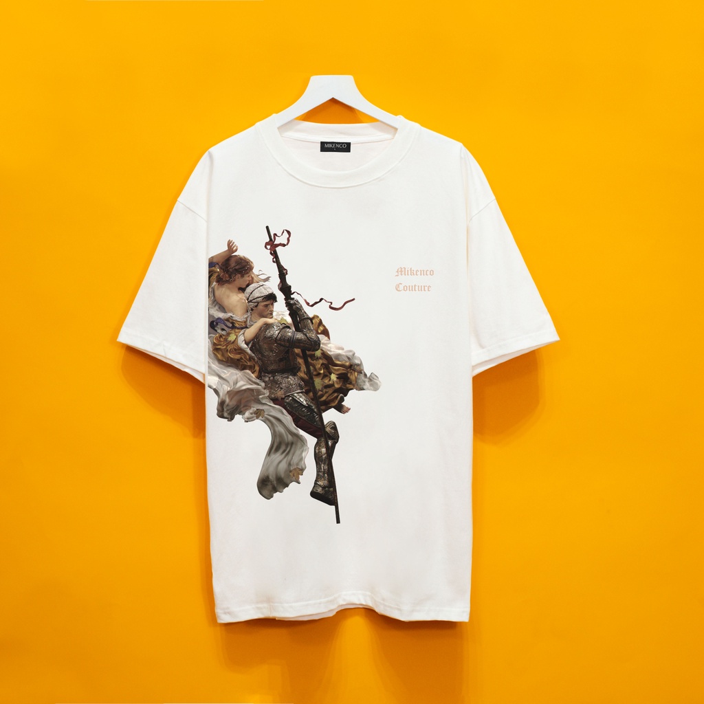 P9Lx / Áo thun tay lỡ MIKENCO Chiến Binh YGGENZ shop , Áo thun unisex nam nữ from rộng oversize chất liệu cotton !