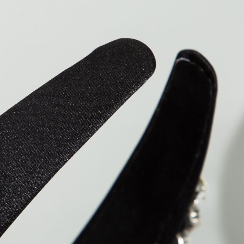 Flgo Băng Đô Bản Rộng Đính Đá Ngọc Trai Phối Màu Tương Phản Cho Nữ