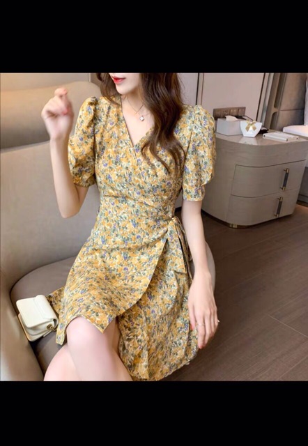 🎗MẪU HOT🎗Đầm Hoa Nhí Cổ Chéo siêu xinh | BigBuy360 - bigbuy360.vn