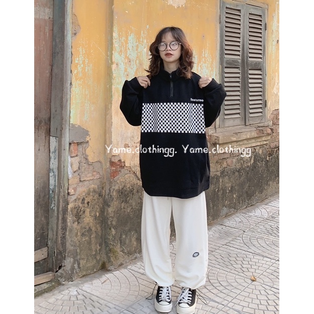 áo nỉ lót nhung caro