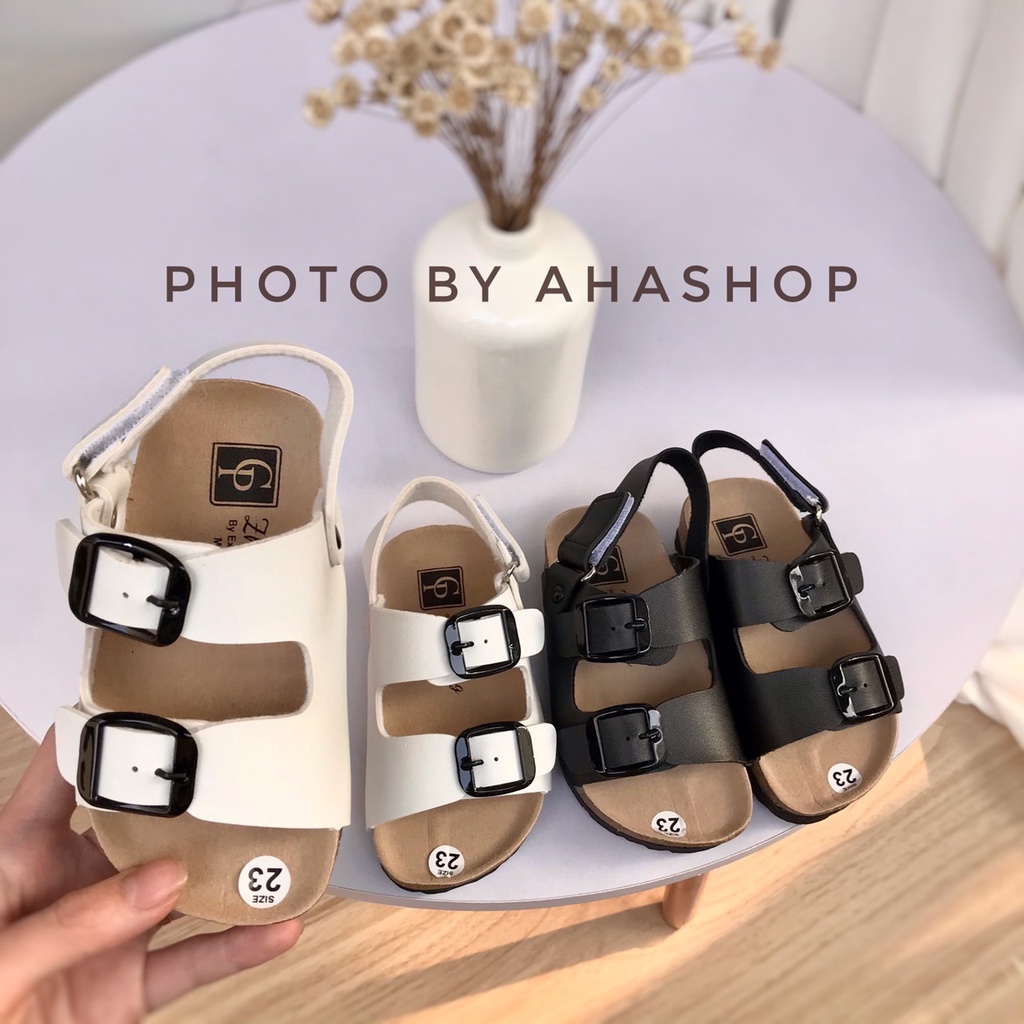 Lùi Size Form to Dép Sandal Dép Quai Hậu Quai Ngang Khóa Vuông Đế Trấu Siêu Nhẹ Siêu Êm Chân Cho Bé Trai Bé Gái K099