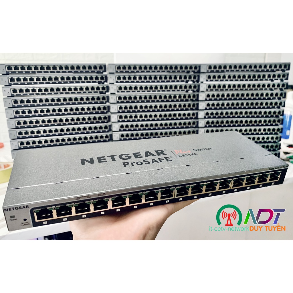 ✅ NetGear ProSafe Plus (GS116E v2) Switch Managed Chia Mang Lan Gigabit , chia vlan