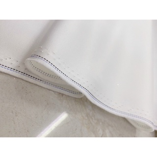 phi nhật 3 biên( Tafta lụa) trắng áo cưới cao cấp