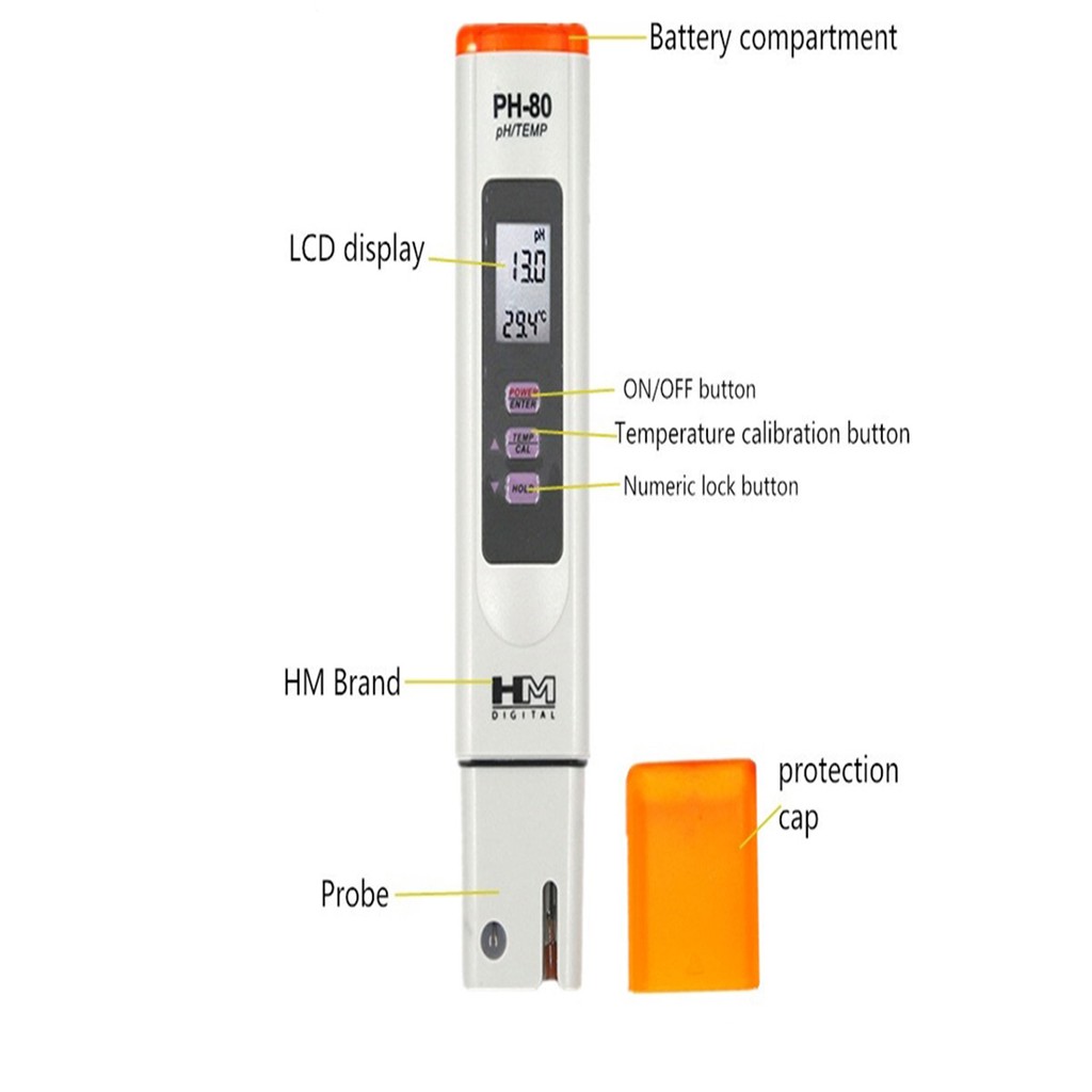 Bút đo ph và nhiệt độ nước - ph80  đo ph nước thủy canh, thủy sản, nước tưới cây, thủy sinh