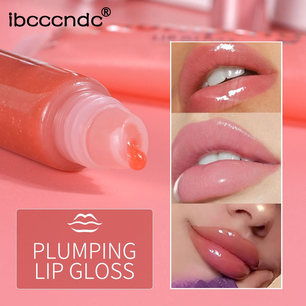 Moisturizing  Lip Plumper Gloss Plumping Lip Gloss Glitter Nutritious Liquid Lipstick Cherry Mineral Oil Clear Lipgloss | BigBuy360 - bigbuy360.vn