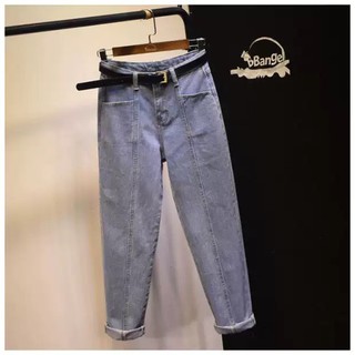QUẦN JEANS NỮ DÁNG BAGGY GÂN TRƯỚC MẪU MỚI