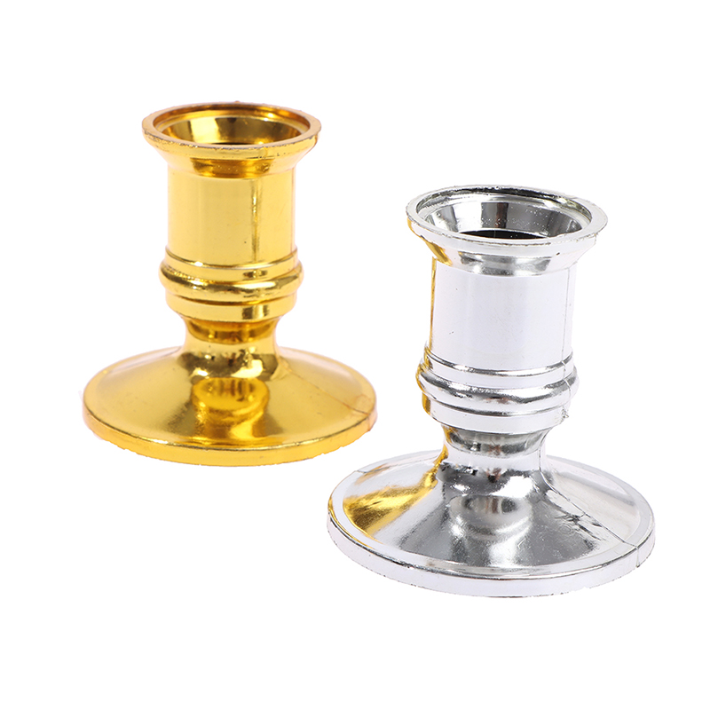 Set 2 Chân Nến Bằng Nhựa Trang Trí Nhà Ở