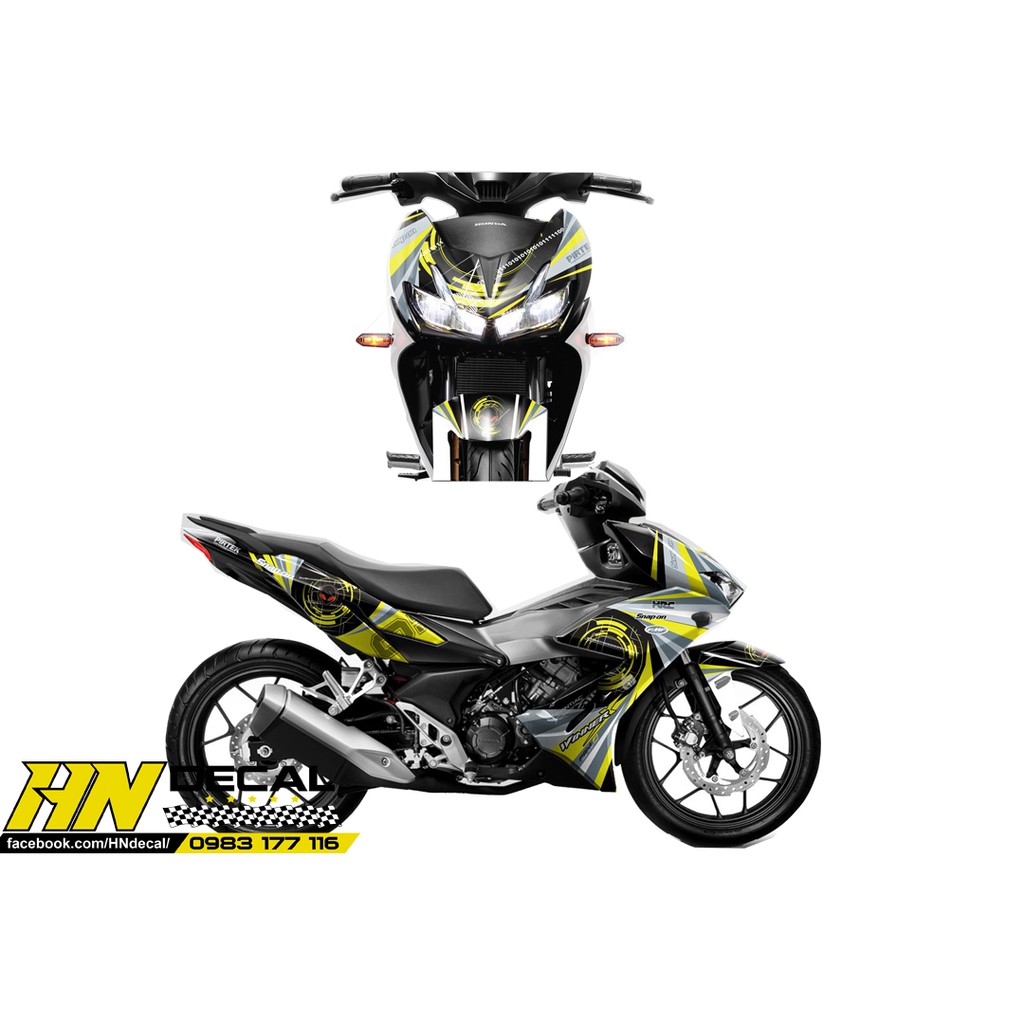 Tem Trùm Winner X Vàng Xám HRC Snap on