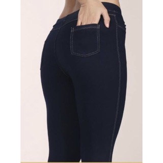 QUẦN LEGGING GIẢ JEAN MÀU XANH ĐEN