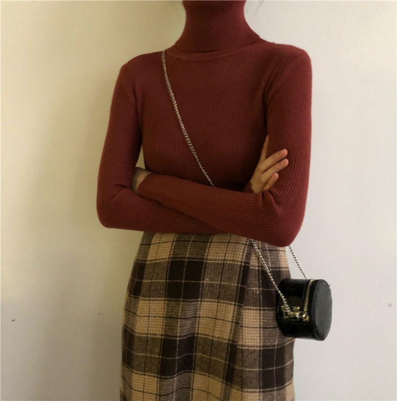 Áo sweater tay dài phong cách hàn quốc với thiết kế đơn giản dành cho nữ