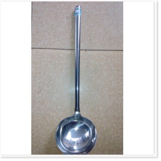 Muôi múc canh công nghiệp  INOX cỡ đại cán dài 51cm dành cho bếp ăn tập thể, nhà hàng, khách sạn
