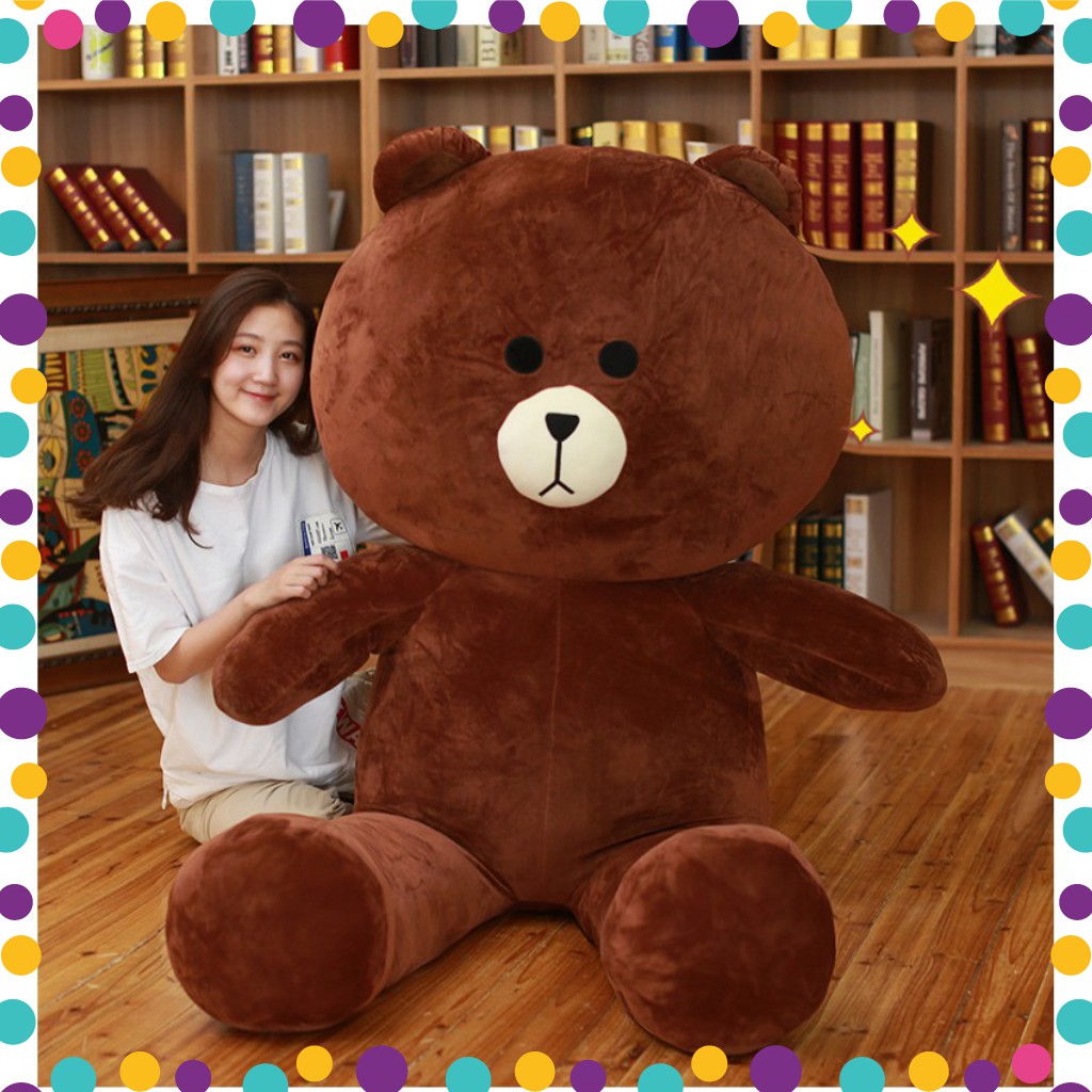 [FREESHIP] ( Rẻ nhất shopee ) Gấu Bông Brown khổng lồ khổ vải 1M6