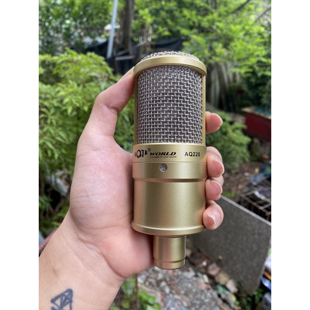 Trọn Bộ Mic Thu Âm AQTA AQ220 + Mixer F4 Yamaha Hát Livestream, Hát Karaoke Gia Đình , Âm Thanh Sống Động.