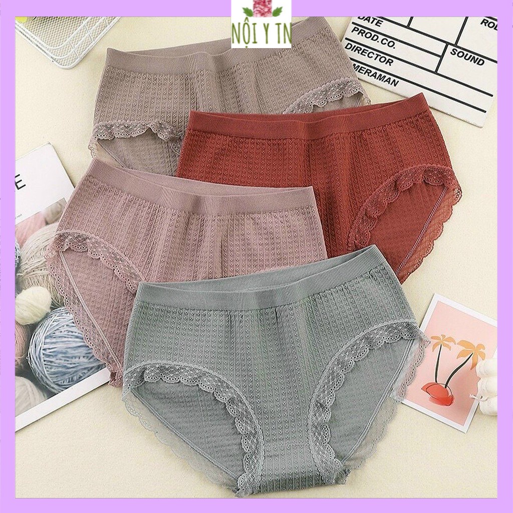 Quần lót, quần chip cotton mềm mại co giãn 4 chiều cao cấp - ren to