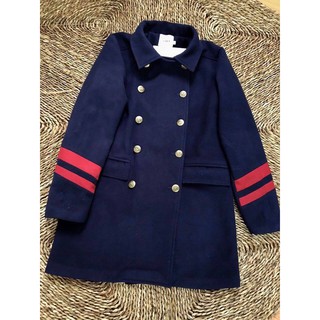 Áo dạ cúc đông cổ điển