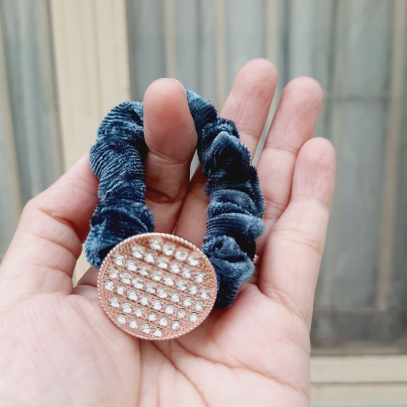 Cột tóc vải nhung thời trang nữ thun 5cm