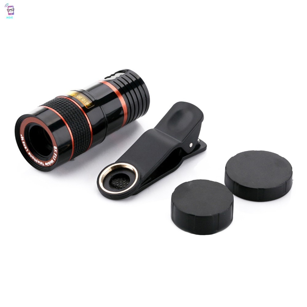 MG 8x Zoom Optical Telescope Mobile Phone Camera Lens with Clip for iPhone Samsung HTC Huawei Sony @vn