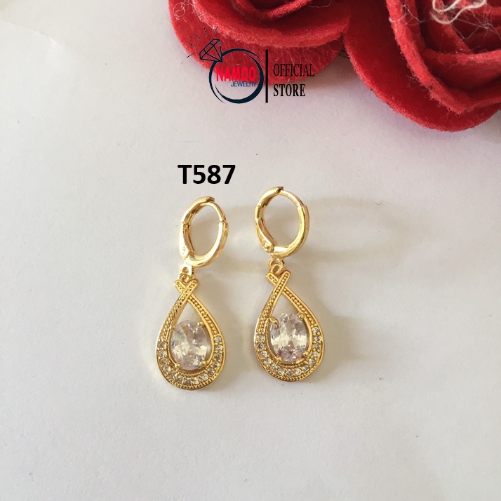 Bông Tai Đính Đá Nữ T587 NaMoo Jewelry