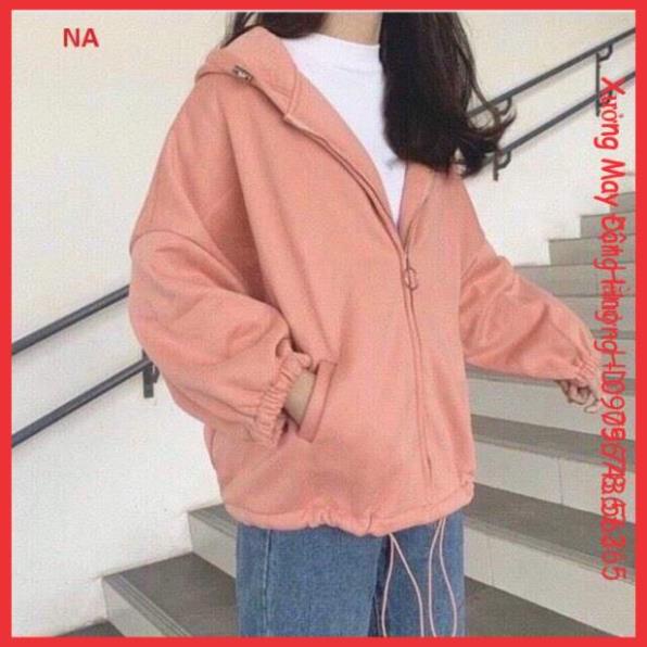 &lt;3 Áo khoác nỉ hoodie chun tay form thụng cánh rơi nhiều màu, áo nỉ bomber style Hàn Quốc cá tính&lt;3