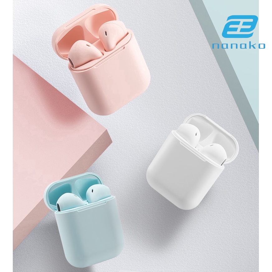 Tai nghe Bluetooth 5.0 không dây I12 Tws màu macaron đáng yêu