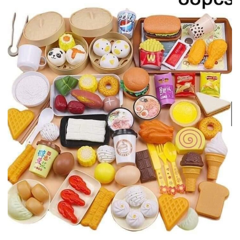 BỘ ĐỒ CHƠI NẤU ĂN 88 CHI TIÊT ĐỦ MÓN NƯỚNG XÀO HẤP LUỘC