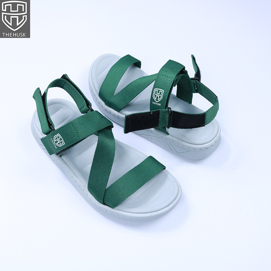 Giày Sandals Unisex HuuCuong & TheHusk Quai Xanh Đế Trắng ngâm - TH3