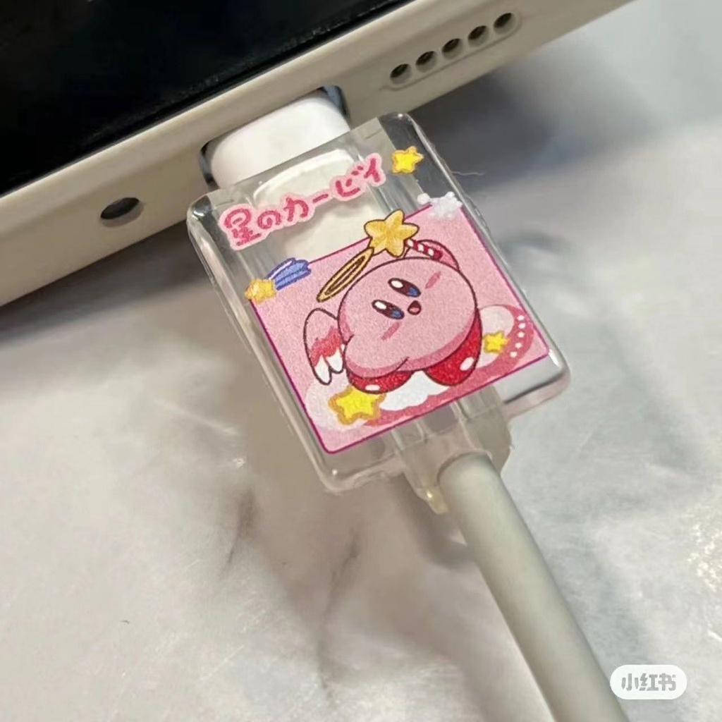1 Phụ Kiện Bảo Vệ Dây Cáp Bằng TPU Mềm Trong Suốt Cho iPhone Android