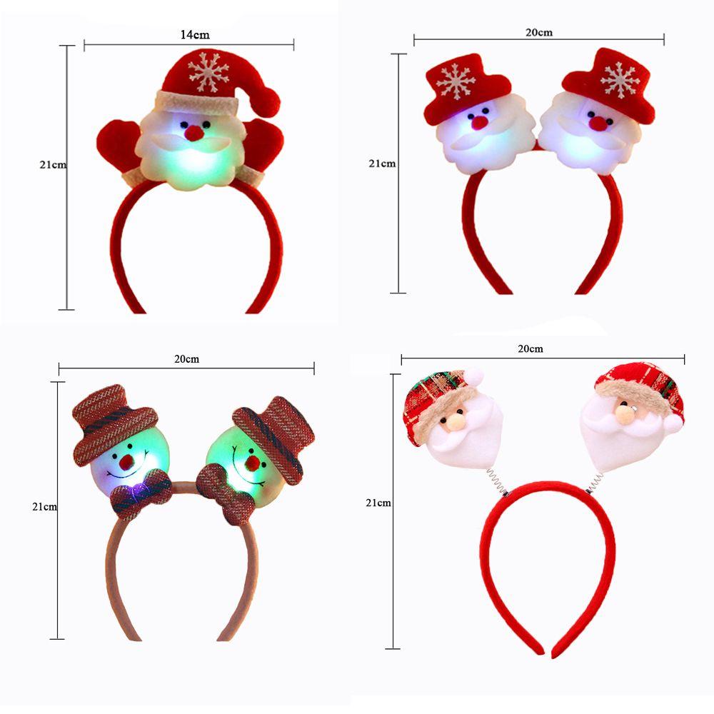 Băng Đô Cài Tóc Hình Ông Già Noel Và Người Tuyết Có Đèn Trang Trí Giáng Sinh
