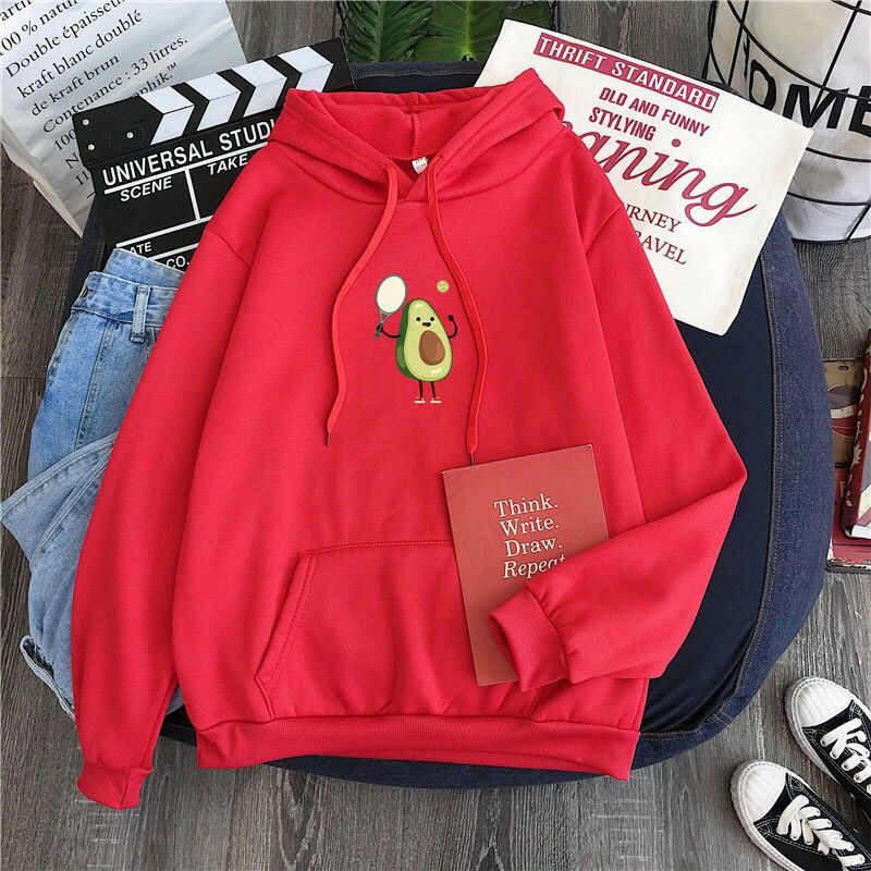 áo hoodie in hình trái bơ Siêu Kute Có Nhiều Màu Lựa Chọn