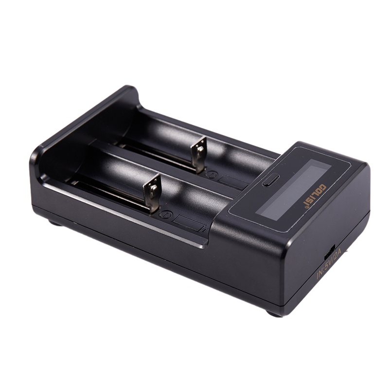 Cục Sạc Nhanh Thông Minh Golisi I2 2.0A Mini Màn Hình Lcd 18650 26650 20700 21700