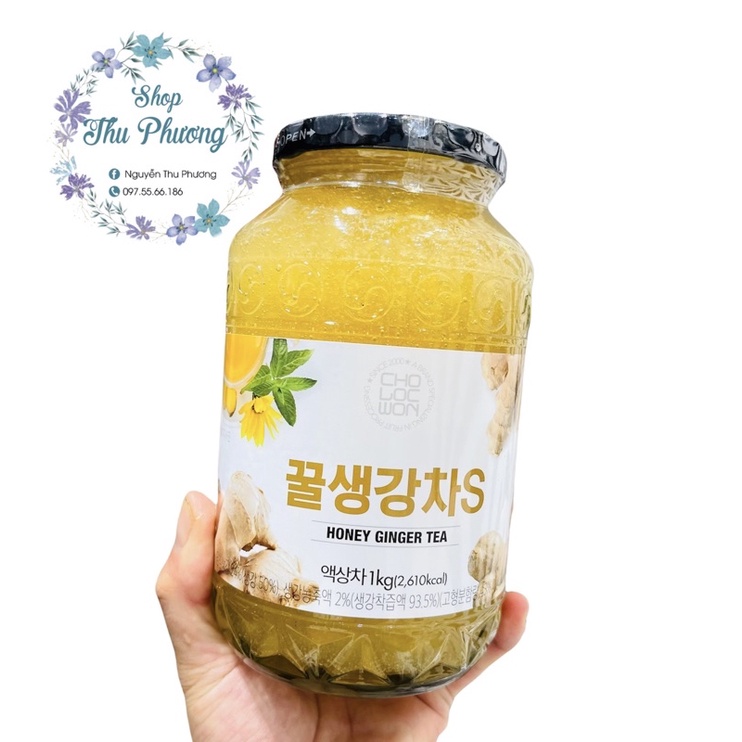 mật ong gừng Hàn Quốc lọ 1kg date 2024