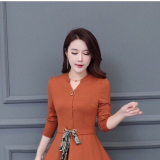 Đầm thun thắt nơ