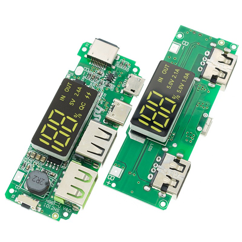 Mô Đun Sạc Pin Hai Cổng Usb 5V 2.4A Micro / Type-C Usb 18650 Cao Cấp