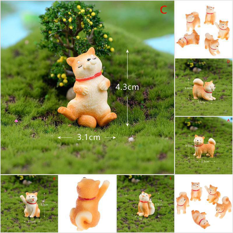 [HoMSI] 1pc Garden Moss Resin Crafts Mini puppy dog Miniature Fairy Garden decor SUU