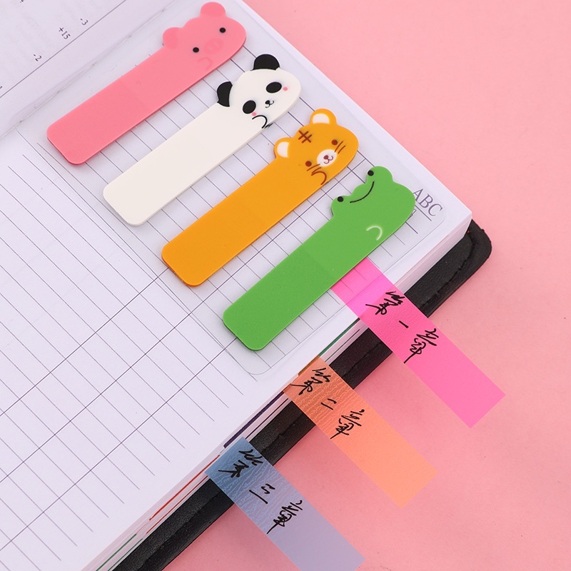 Giấy Note Ghi Chú Họa Tiết Hoạt Hình Màu Dạ Quang Xinh Xắn