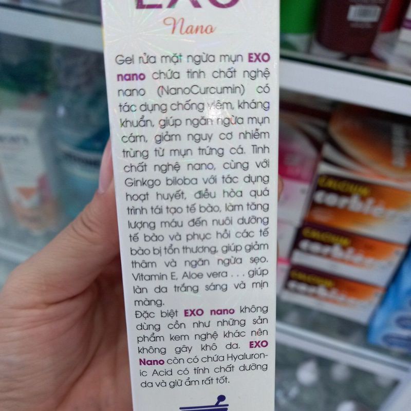 sữa rửa mặt nghệ nano exo