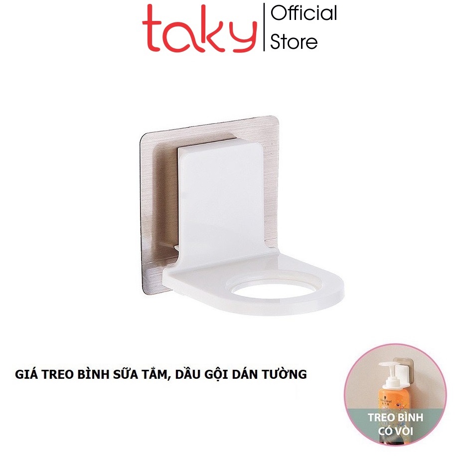 Giá Nhựa - Taky, Treo Bình Rửa Tay, Sữa Tắm, Dầu Gội Có Vòi Dán Tường Phòng Tắm, Sử Dụng Miếng Dán 3M Siêu Chắc. 4012