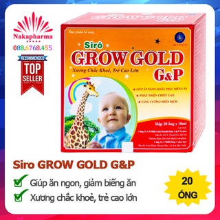 Siro Canxi Gold New mẫu mới (Grow Gold G&P) – Giúp bé ăn ngon ngủ tốt, phát triển chiều cao, tăng hấp thu