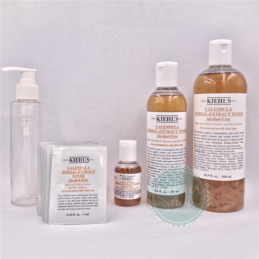 Kiehl's / Kiehls Set Sample Nước Hoa Hồng Hoa Cúc Calendula Herbal Extract Nước Hoa Hồng 60ml (3ml x 20 gói)